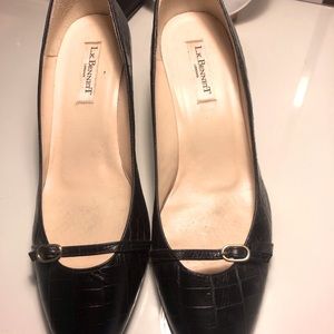 L.K. Bennett of London black pumps.